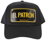 John Hatter Black El Patron Aluminium Trucker Hat