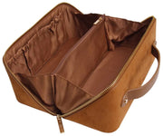 Alice Wheeler London Tan Kensington Suede Train Case