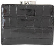 Vivienne Westwood Black Croc Embossed Small Frame Purse