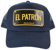 John Hatter Navy El Patron Aluminium Trucker Hat