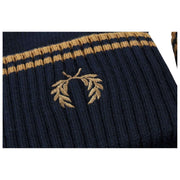 Fred Perry Black Twin Tipped Merino Wool Gloves