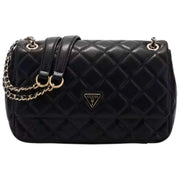 GUESS Black Juliet Convertible Across Body Flap Bag