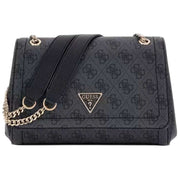 GUESS Black Noelle II Convertible Across Body Flap Bag