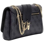 GUESS Black Noelle II Convertible Across Body Flap Bag