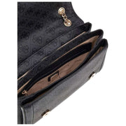 GUESS Black Noelle II Convertible Across Body Flap Bag