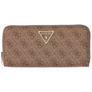 GUESS Brown Laurel II Large Zip Around Purse