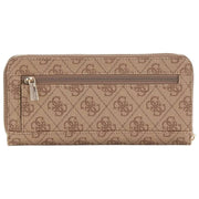 GUESS Brown Laurel II Large Zip Around Purse