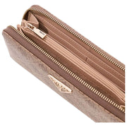 GUESS Brown Laurel II Large Zip Around Purse