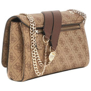 GUESS Brown Noelle II Convertible Across Body Flap Bag