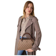 GUESS Brown Noelle II Luxury Satchel Bag
