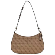 GUESS Brown Noelle II Top Zip Shoulder Bag