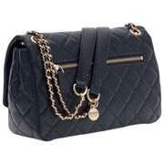 GUESS Navy Juliet Convertible Across Body Flap Bag