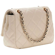 GUESS White Juliet Mini Flap Bag