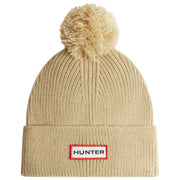 Hunter Beige Brenig Ribbed Pom Pom Beanie