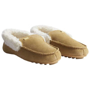 Hunter Beige Moccasin Sherpa Collar Slippers