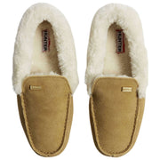 Hunter Beige Moccasin Sherpa Collar Slippers