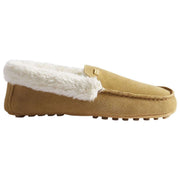 Hunter Beige Moccasin Sherpa Collar Slippers
