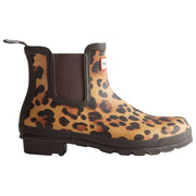Hunter Beige Original Leopard Chelsea Boots
