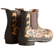 Hunter Beige Original Leopard Chelsea Boots