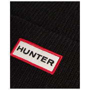 Hunter Black Acksley Ribbed Beanie