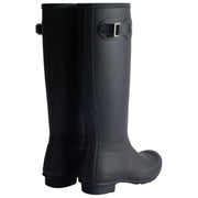 Hunter Black Original Tall Tartan Lined Wellington Boots