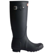 Hunter Black Original Tall Tartan Lined Wellington Boots