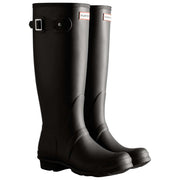 Hunter Black Original Tall Tri Colour Logo Wellington Boots