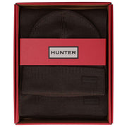 Hunter Brown Arla Ribbed Cuff Beanie and Scarf Box Set