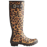 Hunter Brown Original Tall Leopard Wellington Boots