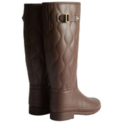 Hunter Brown Original Tall Refined Onion Quilt Wellington Boots
