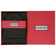 Hunter Green Arla Ribbed Cuff Beanie and Scarf Box Set