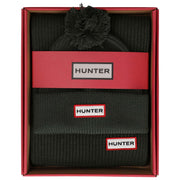 Hunter Green Arrinay Ribbed Pom Beanie and Scarf Box Set