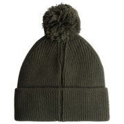 Hunter Green Brenig Ribbed Pom Pom Beanie