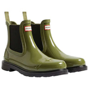 Hunter Green Comando Gloss Chelsea Boots