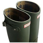 Hunter Green Original Tall Tartan Lined Wellington Boots