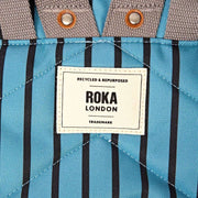 Roka Blue Bantry B Small Recycled Canvas Backpack