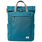 Roka Blue Finchley Large Recycled Canvas Backpack