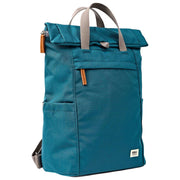 Roka Blue Finchley Large Recycled Canvas Backpack