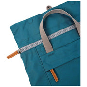 Roka Blue Finchley Large Recycled Canvas Backpack