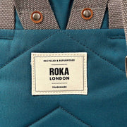Roka Blue Finchley Large Recycled Canvas Backpack