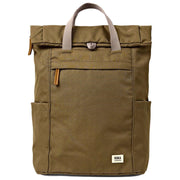 Roka Brown Finchley Large Recycled Canvas Backpack