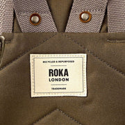 Roka Brown Finchley Large Recycled Canvas Backpack