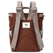 Roka Brown Finchley Small Recycled Canvas Backpack