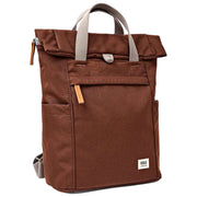 Roka Brown Finchley Small Recycled Canvas Backpack