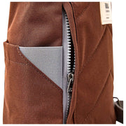 Roka Brown Finchley Small Recycled Canvas Backpack