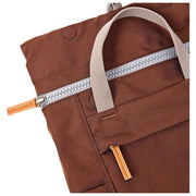 Roka Brown Finchley Small Recycled Canvas Backpack