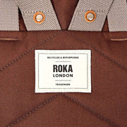 Roka Brown Finchley Small Recycled Canvas Backpack