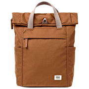 Roka Brown Finchley Small Recycled Canvas Backpack