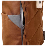 Roka Brown Finchley Small Recycled Canvas Backpack