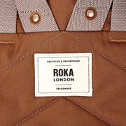 Roka Brown Finchley Small Recycled Canvas Backpack